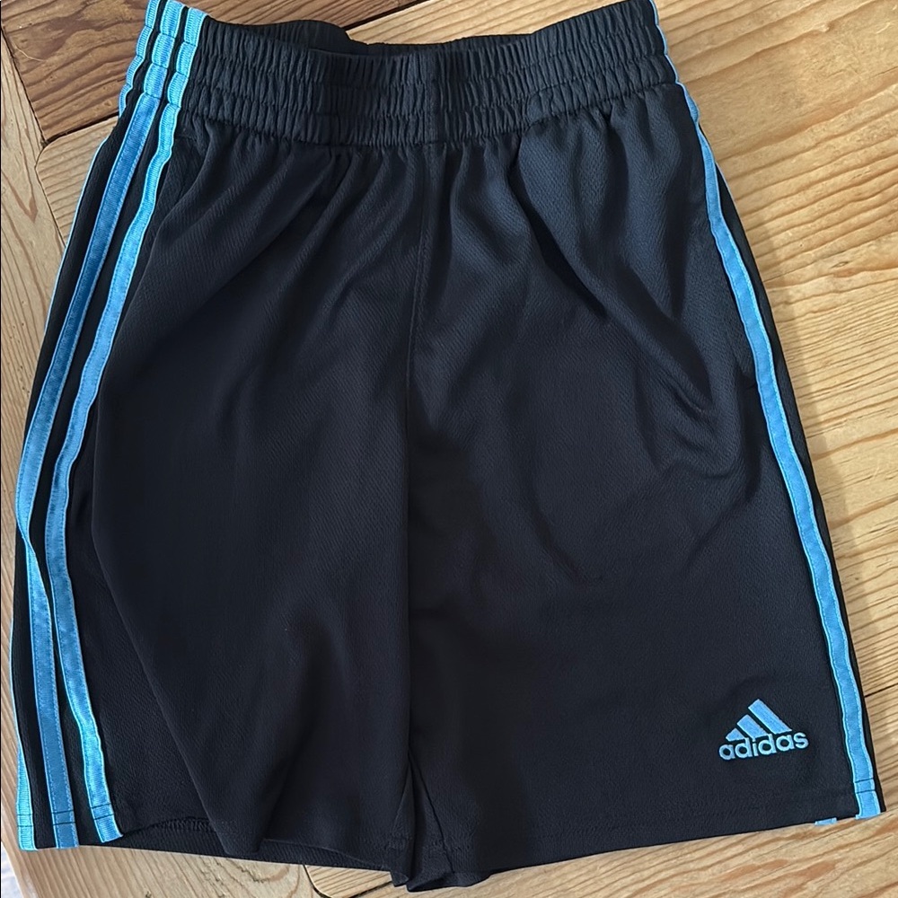 Adidas Black and Blue Athletic Shorts